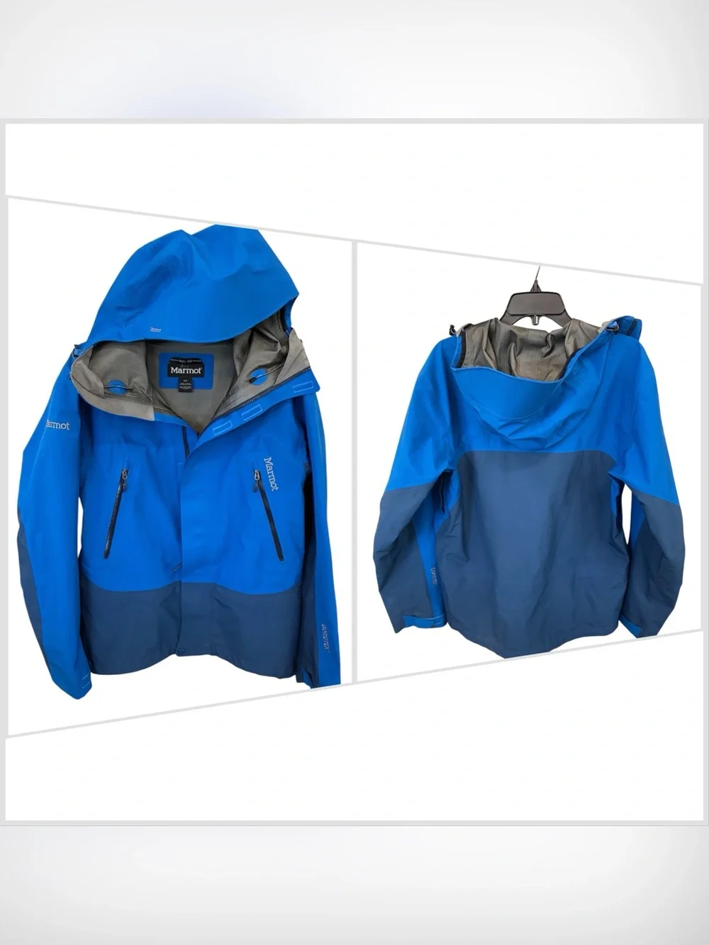 Marmot Spire Gore Tex Shell Jacket Sz S Navy Blue